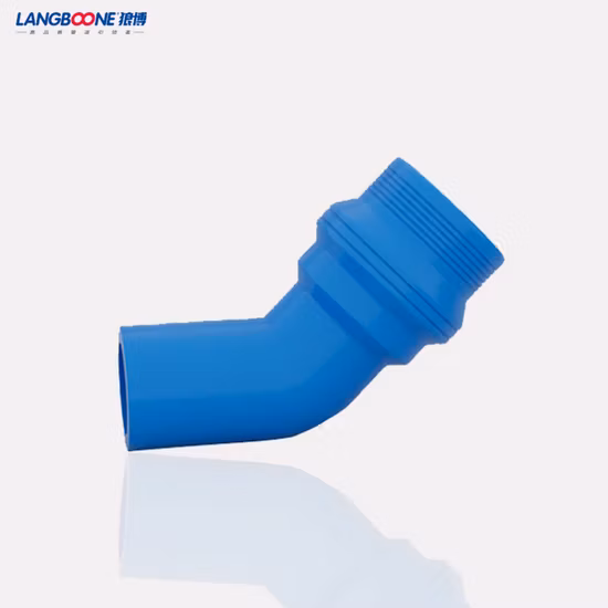 Pn25 DN630 HDPE Electrofusión de 45 grados Socket-Spigot Racor con junta de goma